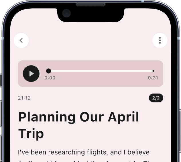 Instant transcription